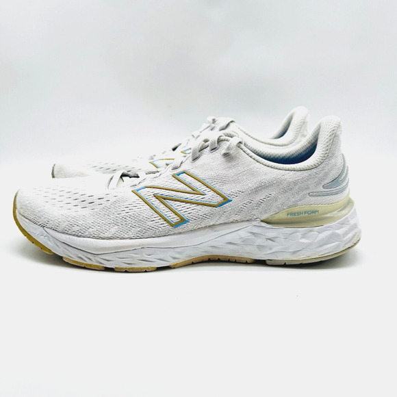 New Balance Fresh Foam 880v11 Womens 10.5 White Gray Running Shoes Sneakers - Picture 4 of 9